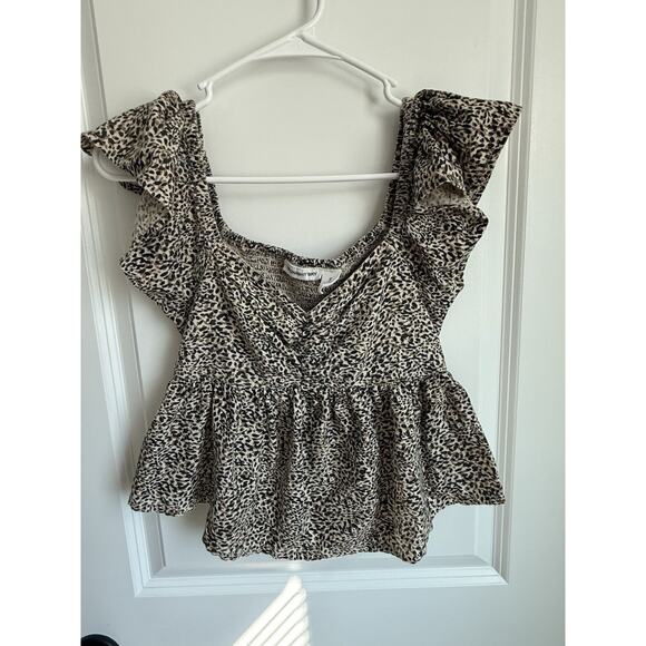 Midnight Sky Size Small Woman Leopard Print Top - Picture 1 of 5